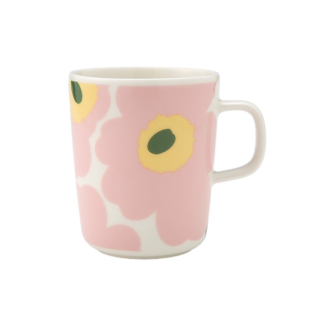 マリメッコ（marimekko） Unikko ウニッコ／けしの花 マグカップ 250ml ホワイト×ピンク×グリーン 075409-132／26SS