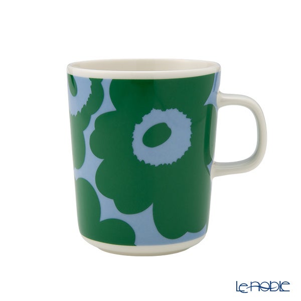 マリメッコ（marimekko） Unikko ウニッコ／けしの花 マグカップ 250ml ブルー×グリーン 075854-165／26SSS