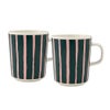 マリメッコ（marimekko） Piccolo ピッコロ／擬音語 マグカップ 250ml ダークグリーン×ピンク ペア 075392-136／26ss
