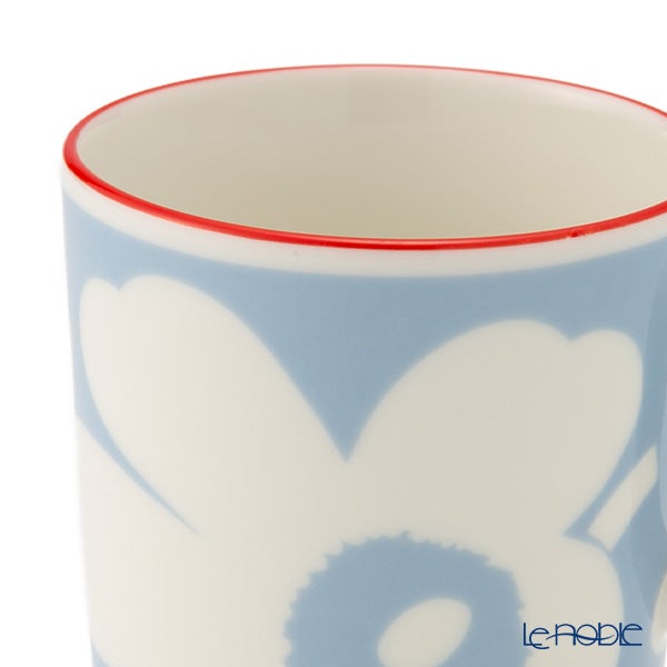 マリメッコ（marimekko） Unikko ウニッコ／けしの花 マグカップ 250ml ホワイト×ライトブルー×オレンジ ペア 075411-153／26SS