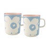 マリメッコ（marimekko） Unikko ウニッコ／けしの花 マグカップ 250ml ホワイト×ライトブルー×オレンジ ペア 075411-153／26SS