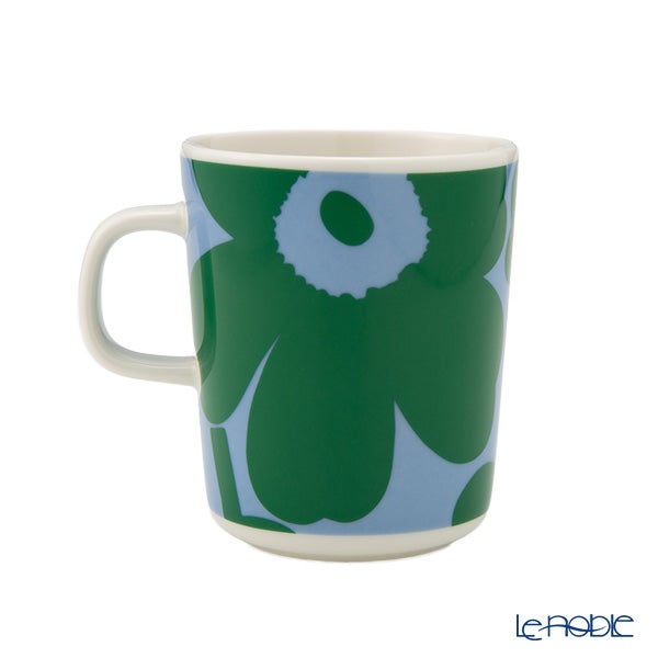 マリメッコ（marimekko） Unikko ウニッコ／けしの花 マグカップ 250ml ブルー×グリーン ペア 075854-165／26SSS