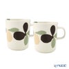 マリメッコ（marimekko） Omppo オンッポ／リンゴ マグカップ 250ml セージ×ブラウン ペア 075722-169／26SS