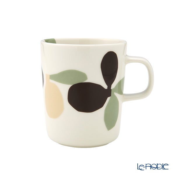 マリメッコ（marimekko） Omppo オンッポ／リンゴ マグカップ 250ml セージ×ブラウン ペア 075722-169／26SS