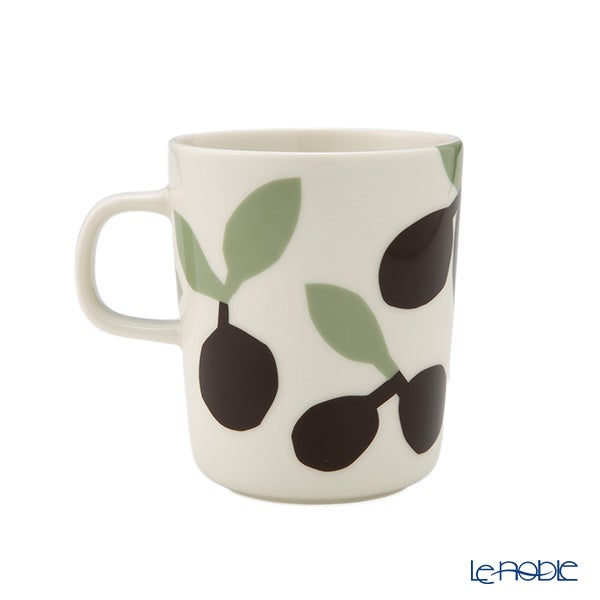 マリメッコ（marimekko） Omppo オンッポ／リンゴ マグカップ 250ml セージ×ブラウン ペア 075722-169／26SS