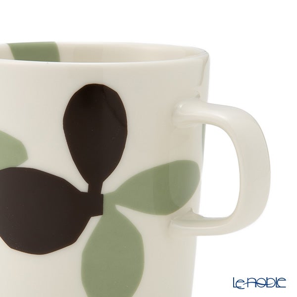 マリメッコ（marimekko） Omppo オンッポ／リンゴ マグカップ 250ml セージ×ブラウン ペア 075722-169／26SS