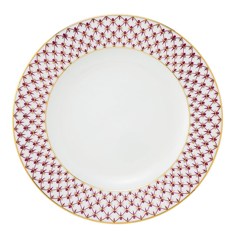 ロシア食器 インペリアル・ポーセリン ブルース（ピンクネット） プレート 27cm New