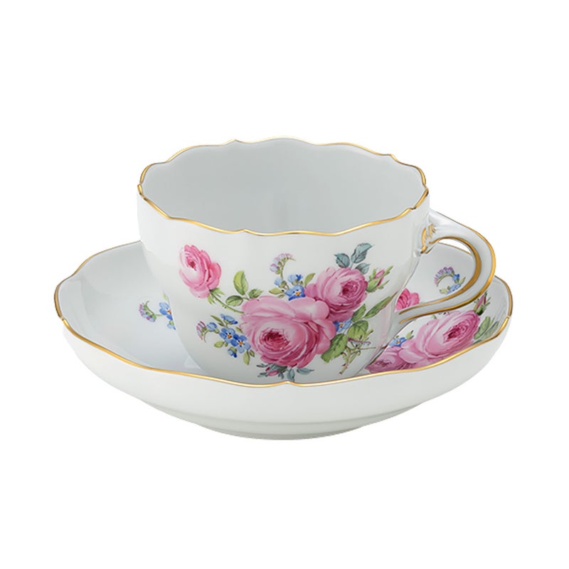 マイセン（Meissen） ローズブーケ／ピンク （忘れな草） 139010／00582 コーヒーカップ＆ソーサー 200ml