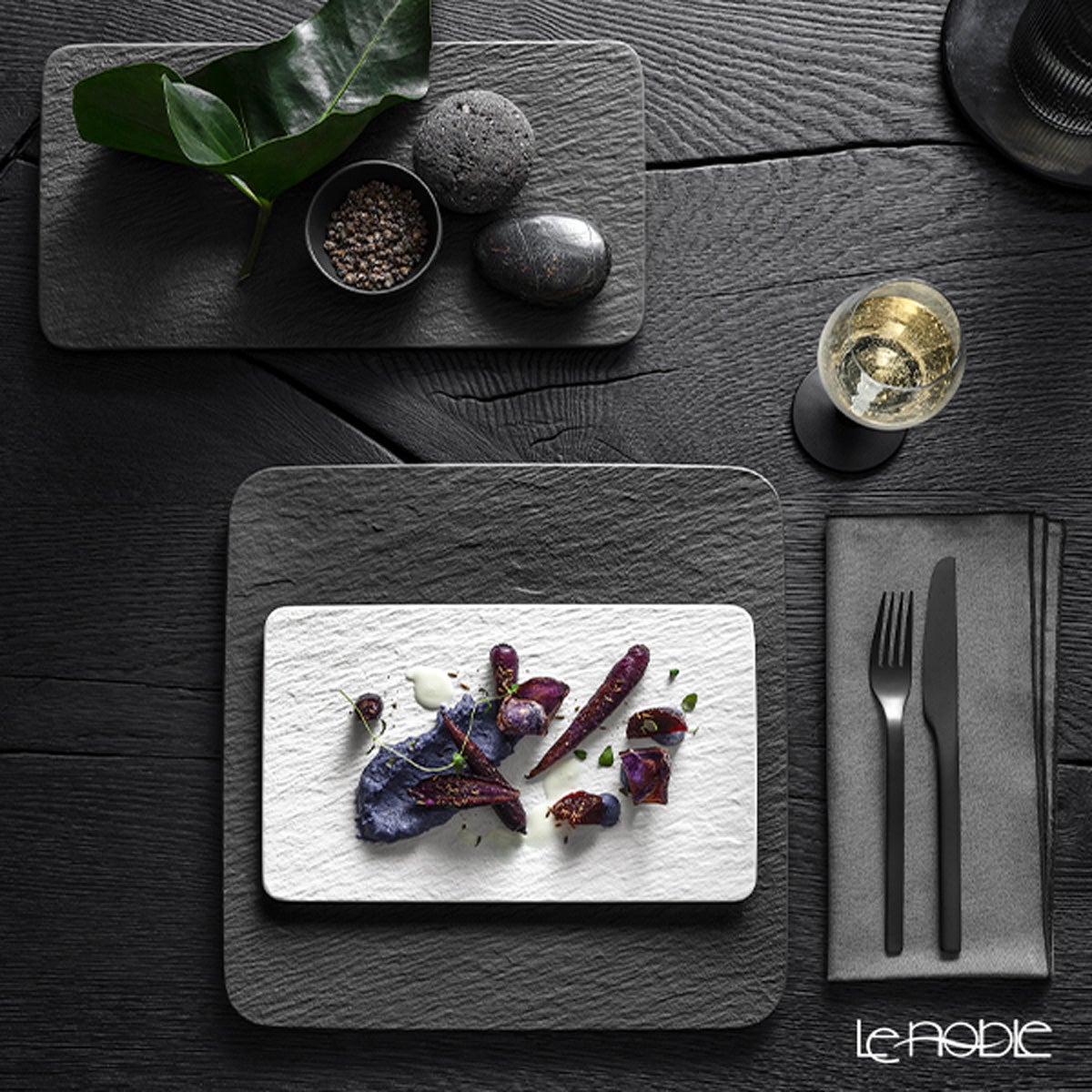 ビレロイ＆ボッホ（Villeroy＆Boch）マニュファクチャー ロックブラン マルチプレート 28×17cm 315524