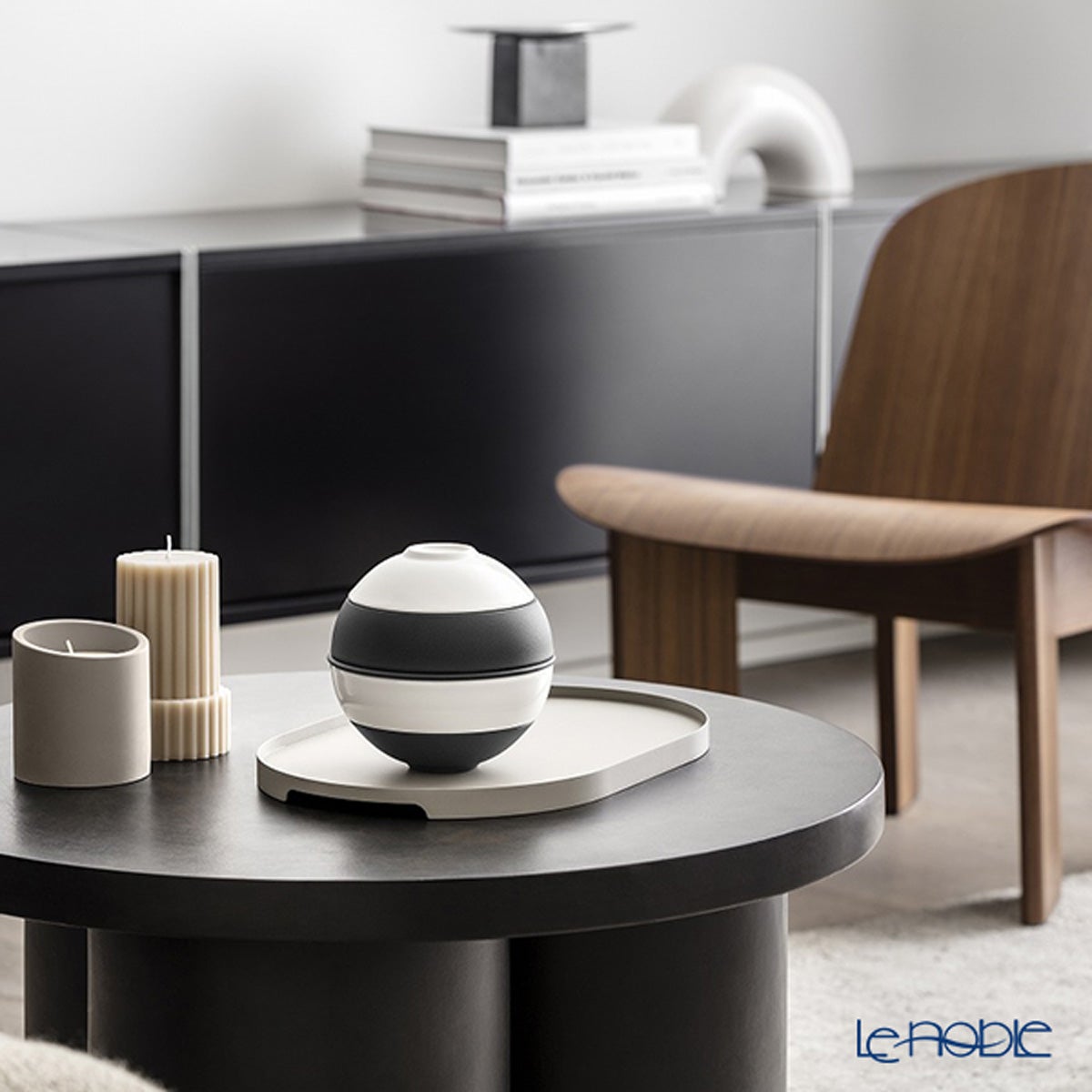 ビレロイ＆ボッホ（Villeroy＆Boch） ラプティボウル ブラック＆ホワイト 14cm 315584