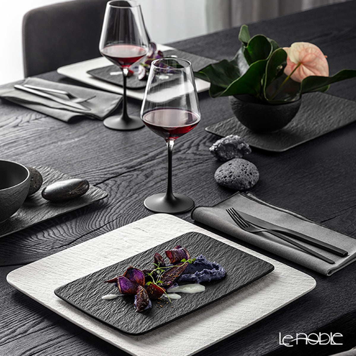 ビレロイ＆ボッホ（Villeroy＆Boch）マニュファクチャー ロック シャンパングラス 25cm ペア 315804