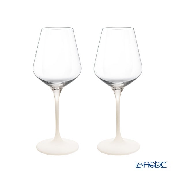 ビレロイ＆ボッホ（Villeroy＆Boch）マニュファクチャー ロックブラン 白ワイングラス 22.5cm 380ml ペア 315808