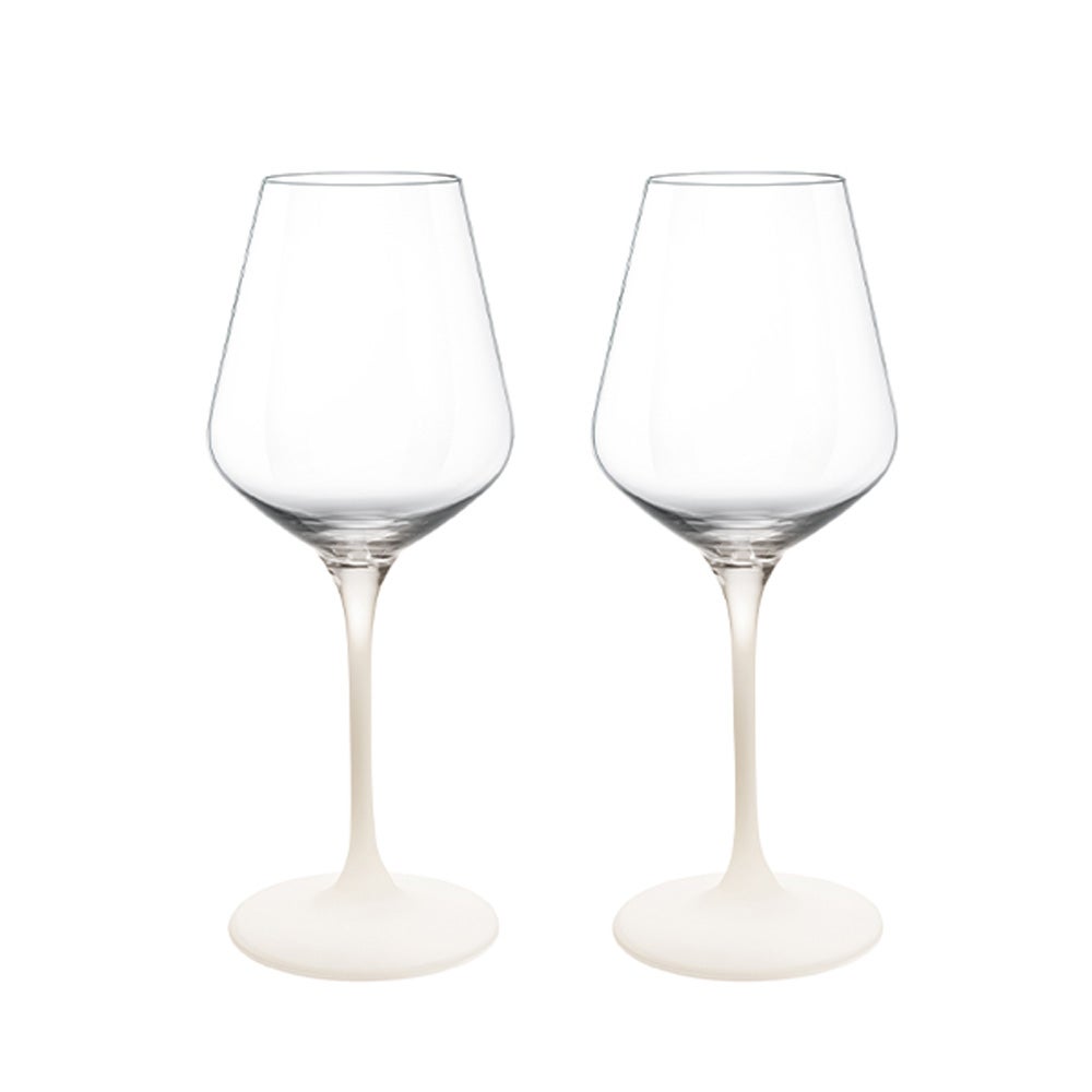 ビレロイ＆ボッホ（Villeroy＆Boch）マニュファクチャー ロックブラン 白ワイングラス 22.5cm 380ml ペア 315808