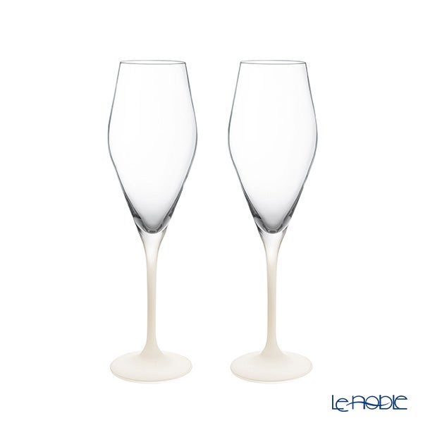 ビレロイ＆ボッホ（Villeroy＆Boch）マニュファクチャー ロックブラン シャンパングラス 25cm ペア 315809