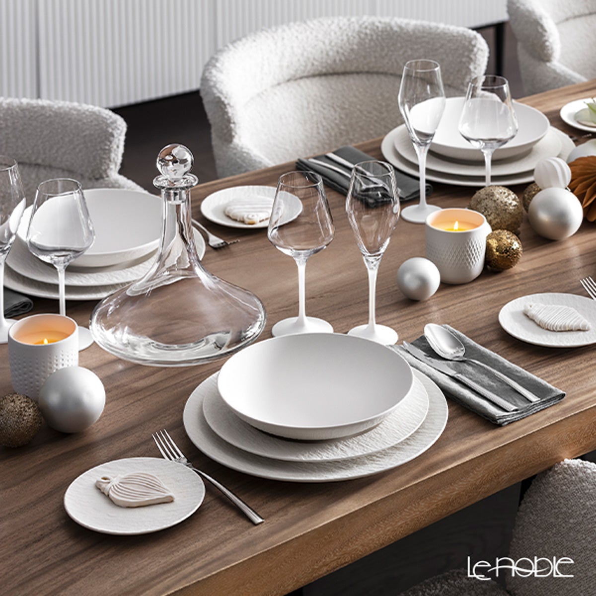 ビレロイ＆ボッホ（Villeroy＆Boch）マニュファクチャー ロックブラン シャンパングラス 25cm ペア 315809