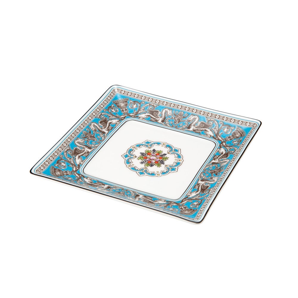 ウェッジウッド（Wedgwood） フロレンティーン ターコイズ スクエアトレイ 14.5cm