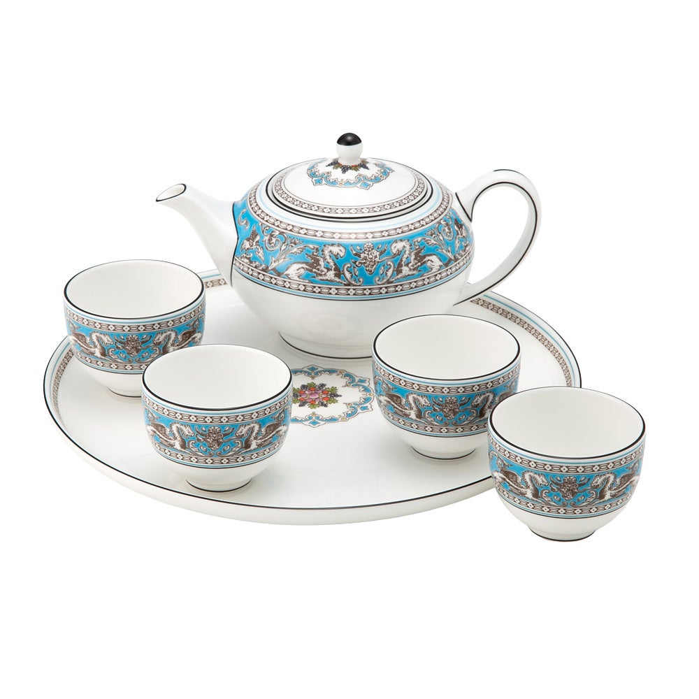 ウェッジウッド（Wedgwood） フロレンティーン ターコイズ アジアンティーセット