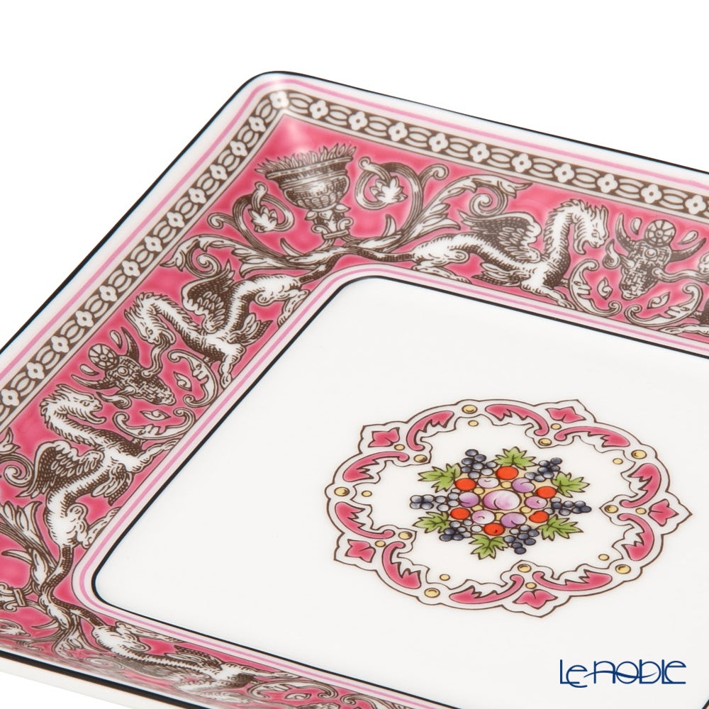 ウェッジウッド（Wedgwood） フロレンティーン フューシャ スクエアトレイ 14.5cm