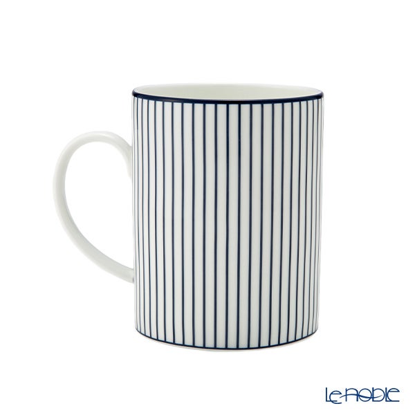 ウェッジウッド（Wedgwood） ジオブルー マグカップ 350ml ピンストライプ ホワイト