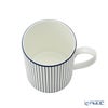 ウェッジウッド（Wedgwood） ジオブルー マグカップ 350ml ピンストライプ ホワイト