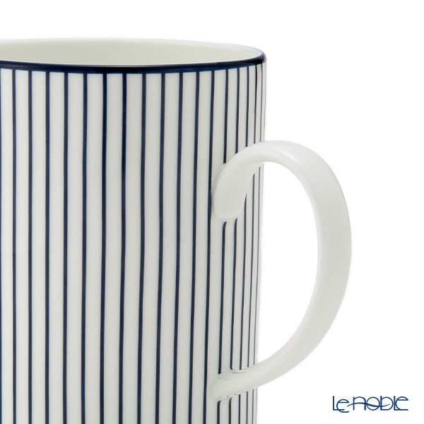 ウェッジウッド（Wedgwood） ジオブルー マグカップ 350ml ピンストライプ ホワイト