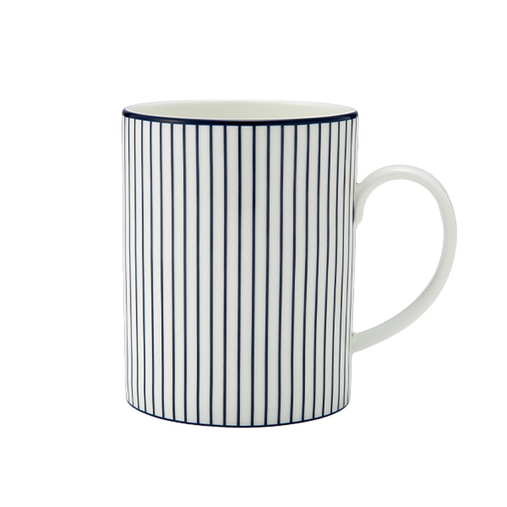 ウェッジウッド（Wedgwood） ジオブルー マグカップ 350ml ピンストライプ ホワイト