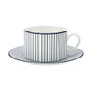 ウェッジウッド（Wedgwood） ジオブルー ティーカップ＆ソーサー 250ml ピンストライプ ホワイト