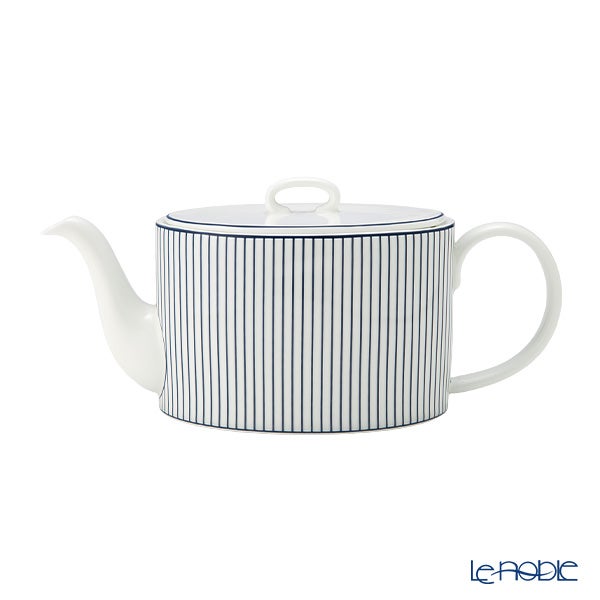 ウェッジウッド（Wedgwood） ジオブルー ティーポット 1000ml ピンストライプ