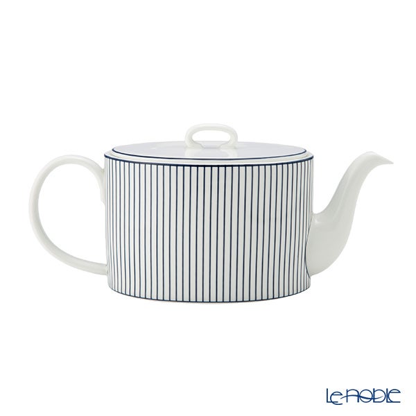 ウェッジウッド（Wedgwood） ジオブルー ティーポット 1000ml ピンストライプ