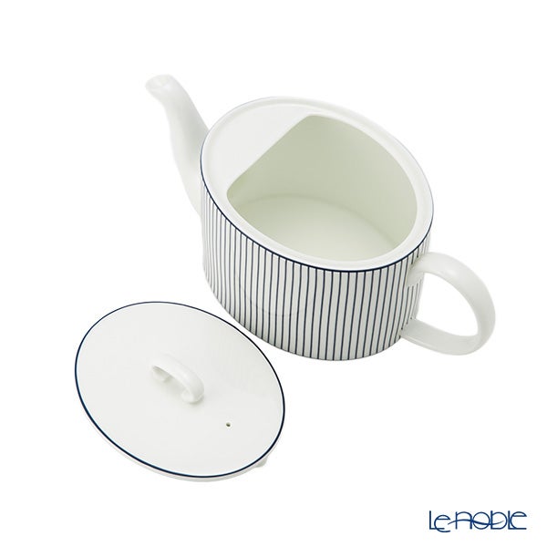 ウェッジウッド（Wedgwood） ジオブルー ティーポット 1000ml ピンストライプ