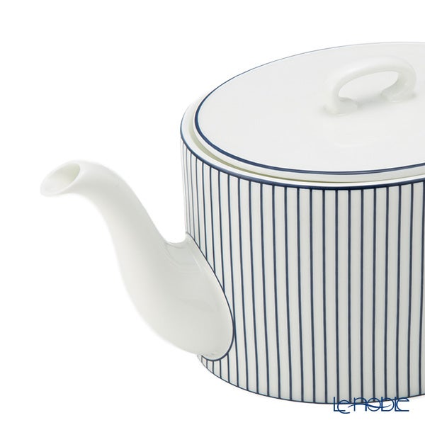 ウェッジウッド（Wedgwood） ジオブルー ティーポット 1000ml ピンストライプ