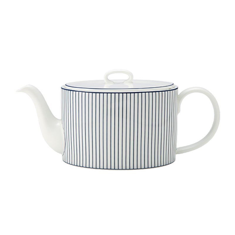 ウェッジウッド（Wedgwood） ジオブルー ティーポット 1000ml ピンストライプ