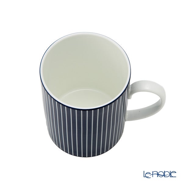 ウェッジウッド（Wedgwood） ジオブルー マグカップ 350ml ペア 柄違い ピンストライプ ブルー＆ホワイト