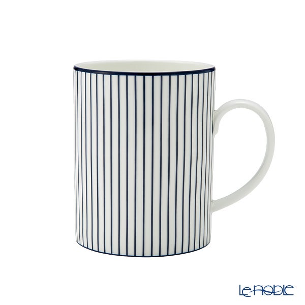 ウェッジウッド（Wedgwood） ジオブルー マグカップ 350ml ペア 柄違い ピンストライプ ブルー＆ホワイト