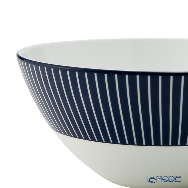 ウェッジウッド（Wedgwood） ジオブルー ボウル 16cm ペア 柄違い ピンストライプ ブルー＆ホワイト