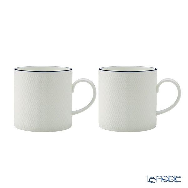 ウェッジウッド（Wedgwood） ジオブルー マグカップ 300ml ライン ペア