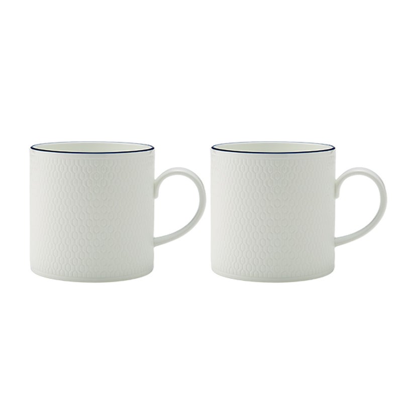 ウェッジウッド（Wedgwood） ジオブルー マグカップ 300ml ライン ペア