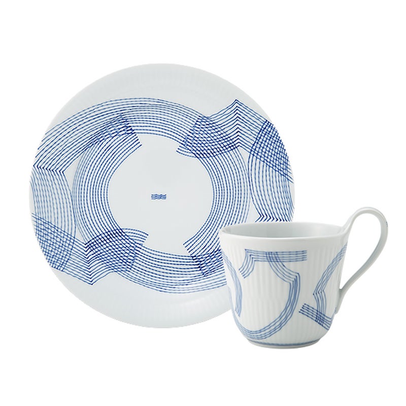ロイヤルコペンハーゲン（Royal Copenhagen） モチーフ 2点セット マグカップ＆プレート22cm