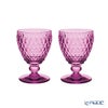 ビレロイ＆ボッホ（Villeroy＆Boch） ボストン ワイングラス ベリー 12cm 220ml ペア【※1脚ずつ別々のお箱になります。】