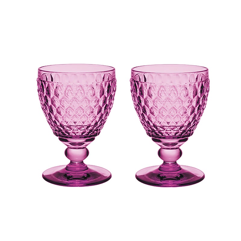 ビレロイ＆ボッホ（Villeroy＆Boch） ボストン ワイングラス ベリー 12cm 220ml ペア【※1脚ずつ別々のお箱になります。】