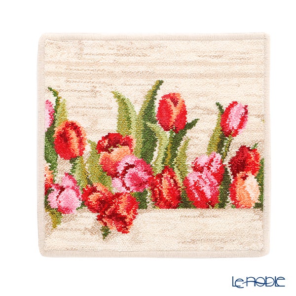 フェイラー ハンドタオル（ハンカチ） アムステルダム （チューリップ） ベージュ 25×25cm