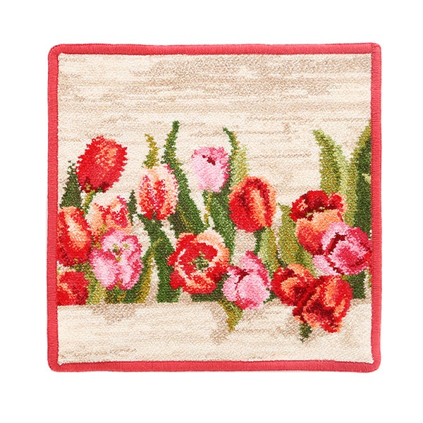 フェイラー ハンドタオル（ハンカチ） アムステルダム （チューリップ） カーミンレッド 25×25cm
