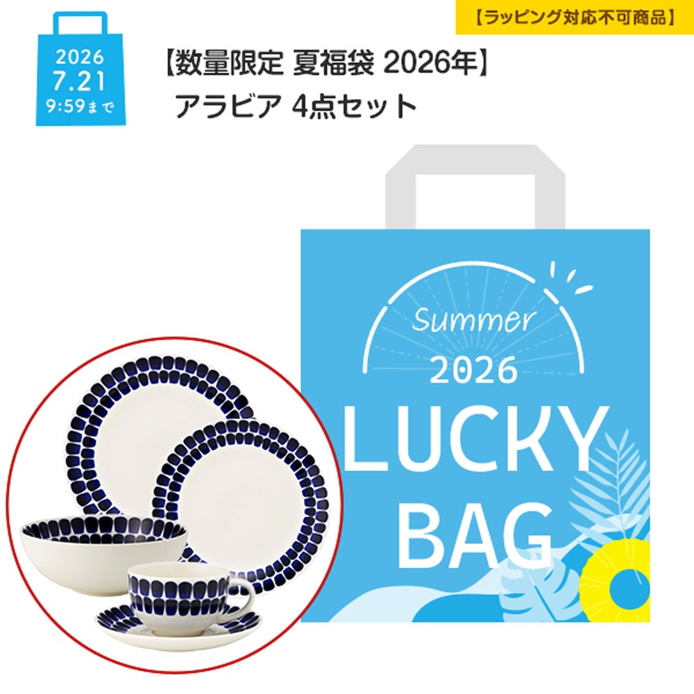 数量限定 夏福袋 2026年】アラビア 4点セット【ラッピング不可