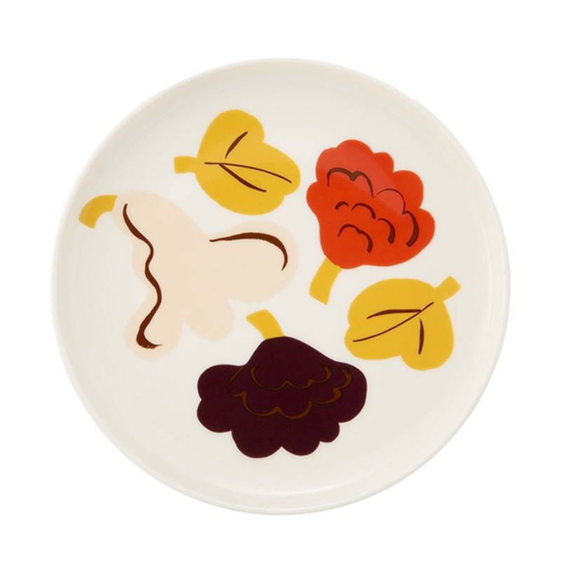マリメッコ（marimekko） Kukasta kukkaan クカスタ クッカーン プレート 20cm ホワイト×バニラ×テラコッタ×プラム 075970-118／26AW