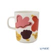 マリメッコ（marimekko） Kukasta kukkaan クカスタ クッカーン マグカップ 250ml ホワイト×ピンク×テラコッタ×プラム 075967-138／26AW