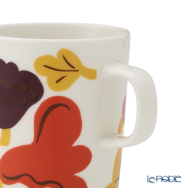 マリメッコ（marimekko） Kukasta kukkaan クカスタ クッカーン マグカップ 250ml ホワイト×ピンク×テラコッタ×プラム 075967-138／26AW