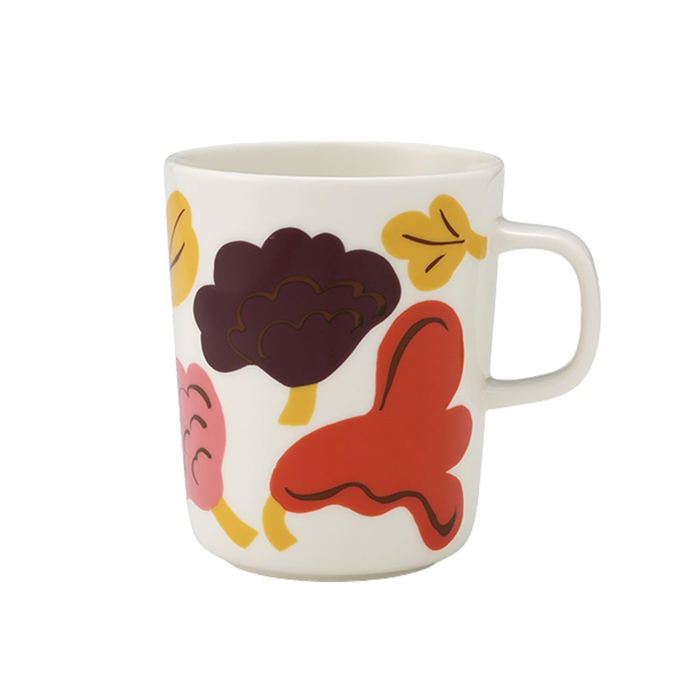 マリメッコ（marimekko） Kukasta kukkaan クカスタ クッカーン マグカップ 250ml ホワイト×ピンク×テラコッタ×プラム 075967-138／26AW