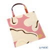 マリメッコ（marimekko） Kukasta kukkaan クカスタ クッカーン ファブリックバッグ 44×43cm ピンク×オフホワイト×テラコッタ 075978-324／26AW