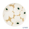 マリメッコ（marimekko） Unikko ウニッコ／けしの花 プレート20cm ホワイト×ベージュ×ダークグリーン 075870-188／26AW