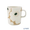 マリメッコ（marimekko） Unikko ウニッコ／けしの花 マグカップ 250ml ホワイト×ベージュ×ダークグリーン 075868-188／26AW
